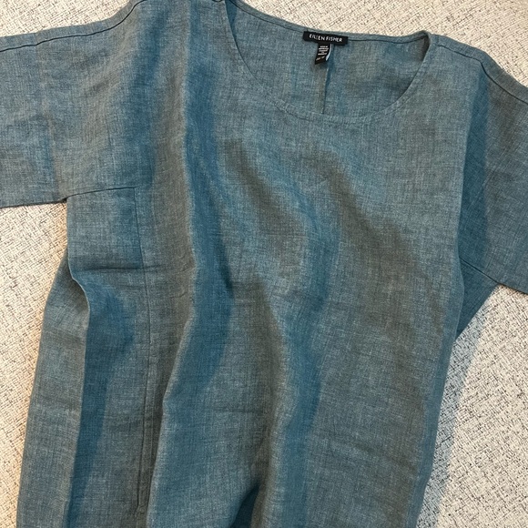 Eileen Fisher Boxy Linen Top - Picture 9 of 11